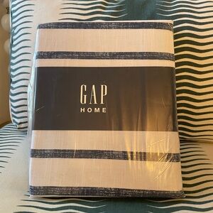 GAP Home Organic Cotton Shower Curtain - Blue and White